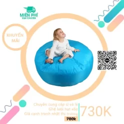 Ghế lười Trụ tròn hình trứng TPHCM màu Xanh Dương GL053