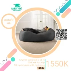 Ghế lười Sofa cao cấp màu đen GL038 - Cỡ đại ngồi cho nhiều người