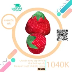 Gối lười trái dâu giá rẻ tại TP.HCM - Mẫu giọt nước hình trái cây