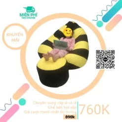 Gối lười giọt nước TPHCM giá rẻ - Trọn bộ Gối lười hạt xốp giọt nước Ong Vàng GLN110