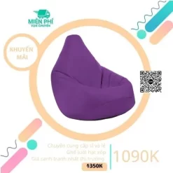 Ghế lười bãi biển hình quả lê GLL003 - Màu tím mộng mơ