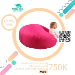 Ghế lười trụ tròn đa năng màu hồng cánh sen GL022