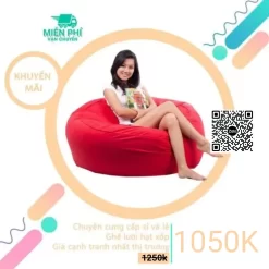 Ghế lười trụ tròn thư giãn hình trứng phối màu Đỏ GL122