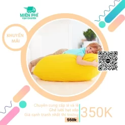 Ghế lười hình giọt nước thư giãn cho bé màu vàng GLN002