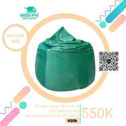 Ghế lười giọt nước đa năng linh hoạt màu xanh lá GLN019