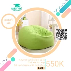 Ghế lười hình giọt nước nhỏ gọn màu xanh rêu GLN046