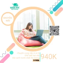 Gối lười kim tự tháp đa năng - Gối lười hạt xốp màu đỏ GLK012